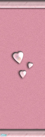 Sims 2 — Columns Two - Hearty Pink - 06 by KittenKiss — A wall from my Hearty Pink set from the Columns Two set.