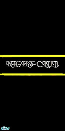 Sims 2 — night club set - Individual Item by skinflin — black wall with night club border