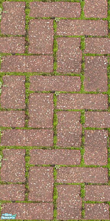 Sims 2 — Grassy Brick W1 by iZazu — Grassy Bricks Set includes 4 walls and 4 floors. No need to weed, they just come