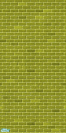 Sims 2 — Maxis Brick Wall Yellow by simmyfan2852 — Part of the Maxis Brick Wall Recolor Set