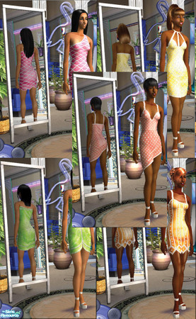 Sims 2 — Tango Fruities by LillyKP — Wild colors paired with glitzy beads for the glamouur puss in all of us. These