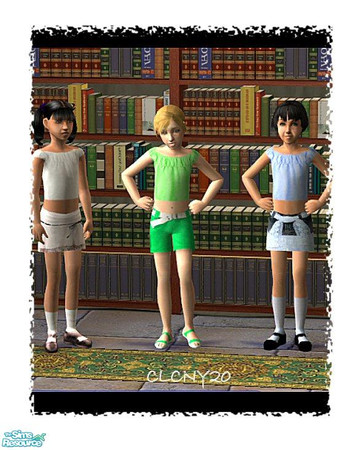 Sims 2 — Ruffled Tops For Girls by clcny20 — The off-the-shoulder ruffled tops that you've been seeing paired with my