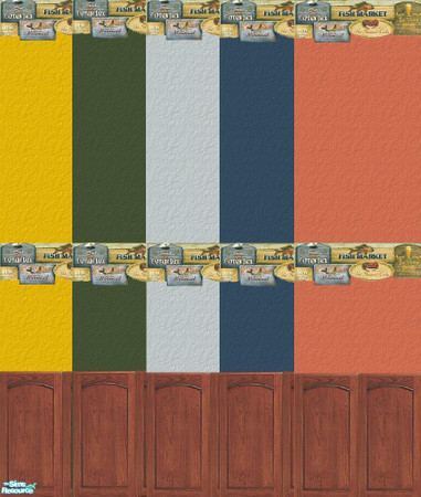 Sims 2 — Fish Market by cjkeifer — A collection of wallpapers that could be used for a fish market or maybe a fishy pub.