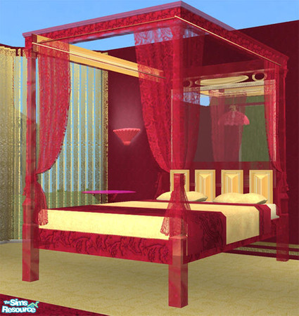 Sims 2 — Coralline Bedroom - Bed by Cloisonne — 