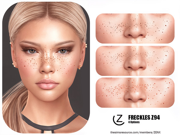 Sims 4 — FRECKLES Z94 by ZENX — All Age