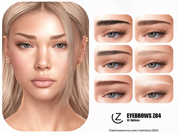 Sims 4 — EYEBROWS Z84 by ZENX — All Age