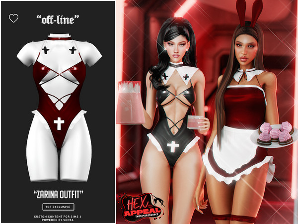 Sims 4 — Off-Line - Zarina Bodysuit by VentaStudio — Neve Outfit