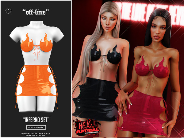 Sims 4 — Off-Line - Inferno Skirt by VentaStudio — Inferno Top