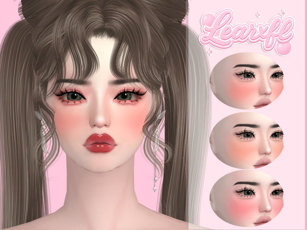 Sims 4 — [Learxfl] Adriene Blush by Learxfl — Blush, 6 swatches , HQ and BGC . Standalone item with thumbnail.