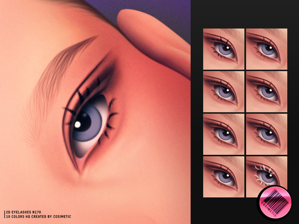 Sims 4 — 2D EYELASHES N170 by cosimetic — - Female