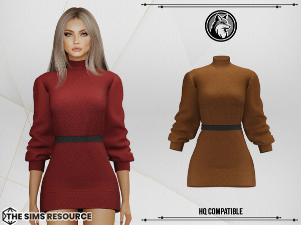 Sims 4 — Ebony Dress by ForLima — 4 Colors