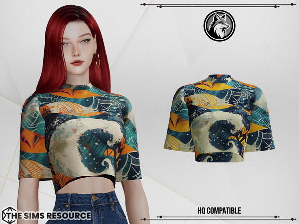 Sims 4 — Tiana Top by ForLima — 3 Colors