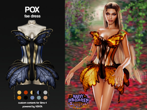 Sims 4 — POX - Fae Dress (Bodysuit) by VentaStudio — Fae Bodysuit