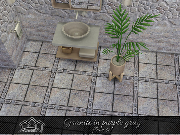 Sims 4 — Granite in purple gray floor4 by Emerald — Upgrade your bathroom with luxury set in natural granite stone.(floor