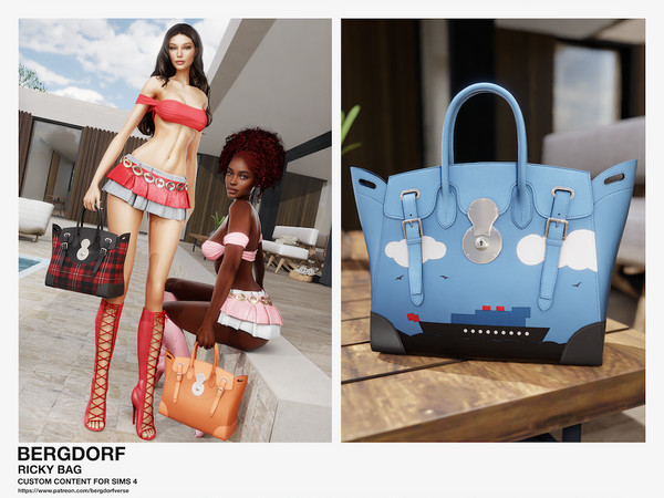 Sims 4 — Bergdorf - Ricky Bag by VentaStudio — Ricky Bag