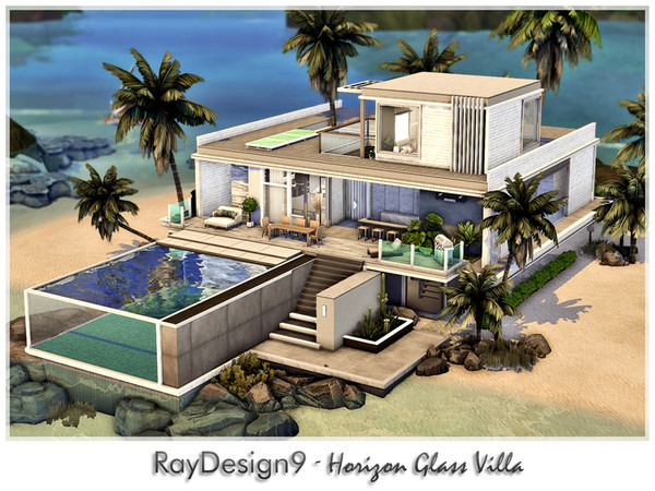 Sims 4 — Horizon Glass Villa by RayDesign9 — I build this house in Sulani Island, 40x30 lot size with 3 floors. This