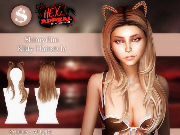 Sims 4 — Kitty Hairstyle by Shimydimsims — Hi I hope you will like this hair, it's a long natural straight hair with