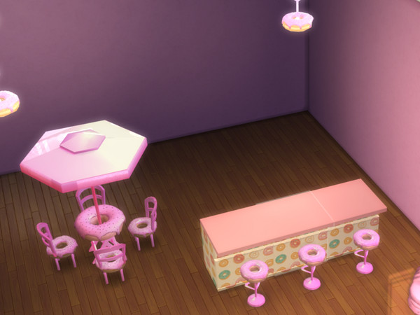 Sims 4 — Donut Kitchen Chair by maddycakes94 — Did you ever want a donut light? How about a bar stool? Maybe a donut
