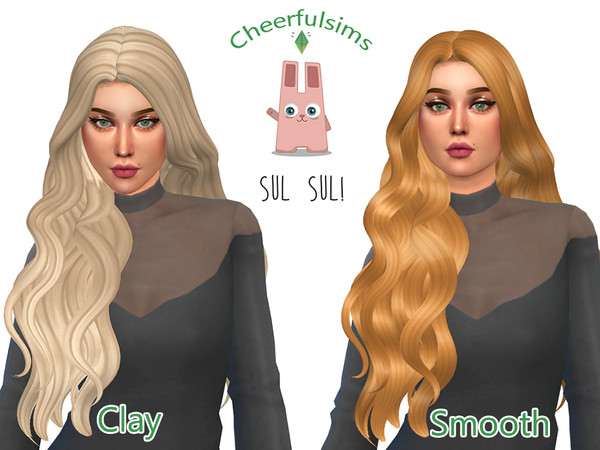 Sims 4 — Cheerfulsims _Smooth textures SonyaSims Love potion left hair.package by Cheerfulsims — I did 2 versions Clay