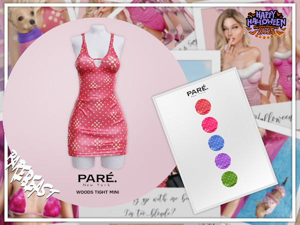 Sims 4 — PARE - Legally PARE Woods Tight Mini Dress by VentaStudio — Woods Tight Mini Dress
