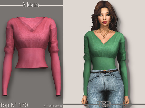Sims 4 — Top_170 by Mona — -New mesh-