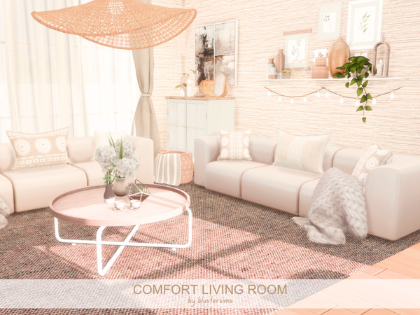 Sims 4 — Comfort Living Room by BlusterSims — Size: 6x8