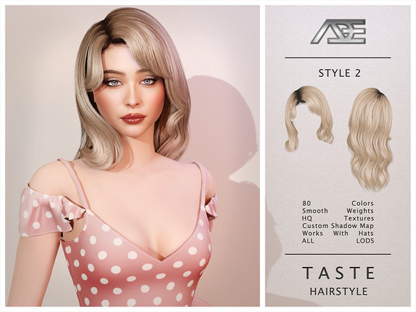 Sims 4 — Taste - Style 2 (Hairstyle) by Ade_Darma — Taste Hairstyle - Style 2 Sabrina Carpenter - Taste MV Inspired Hair
