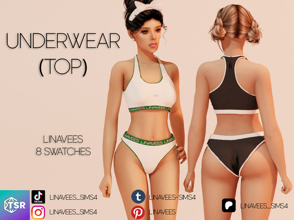 Sims 4 — ALMA - UNDERWEAR (TOP) by linavees — New Mesh