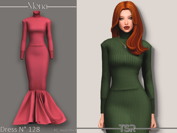 Sims 4 — Dress_128 by Mona — -New mesh-