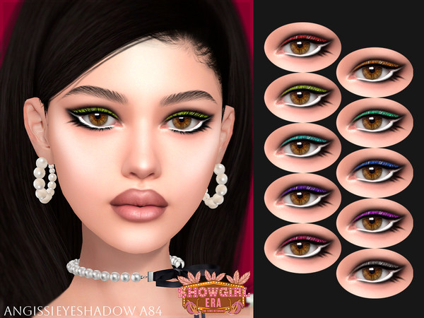 Sims 4 — Eyeshadow A84 by ANGISSI — PREVIEWS MADE USING HQ MOD 10 colors