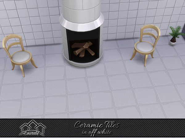 Sims 4 — Ceramic Tiles in off white8 by Emerald — Off white ceramic tiles are neutral and go well with most colors.