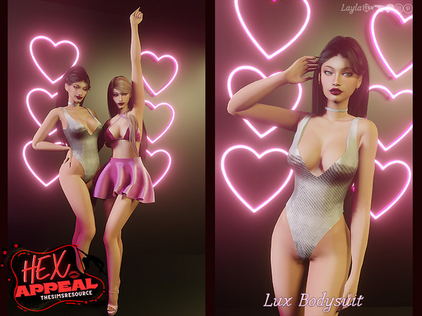 Sims 4 — Hex Appeal - Lux Bodysuit by Layla — Base Game compatible