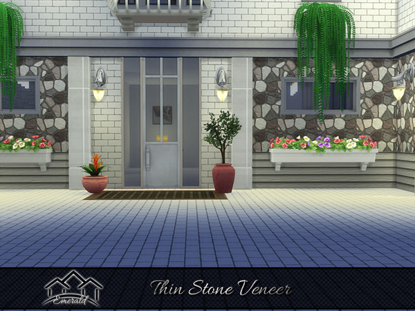 Sims 4 — Thin Stone Veneer 1 by Emerald — Transform your home into a beautiful artwork with Thin Stone Veneer.