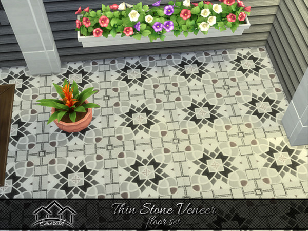 Sims 4 — Thin Stone Veneer floor 3 by Emerald — Transform your home into a beautiful artwork with Thin Stone