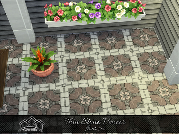 Sims 4 — Thin Stone Veneer floor 6 by Emerald — Transform your home into a beautiful artwork with Thin Stone