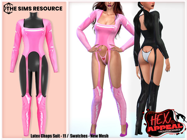 Sims 4 — The Hex Appeal Latex Chaps Suit by Harmonia — New Mesh