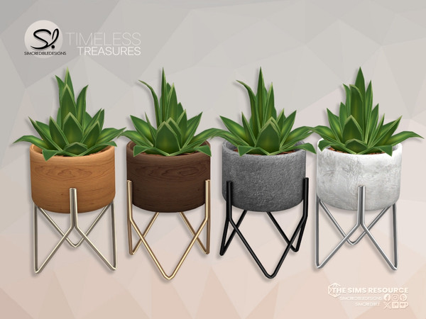 Sims 4 — Timeless Treasures Plant 2 Agave by SIMcredible! — Here are some addons to retro lovers! All these pieces were