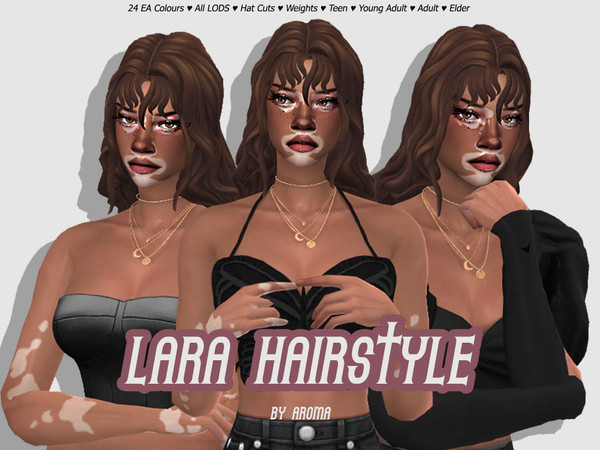 Sims 4 — Lara Hairstyle by AarainAroma — Aroma Hairstyle 122 This hairstyle was made for your Everyday Sims!! All LODs