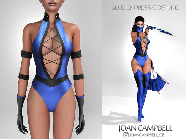 Sims 4 — BLUE EMPRESS COSTUME by Joan_Campbell_Beauty_ — 5 swatches Custom thumbnail Original mesh