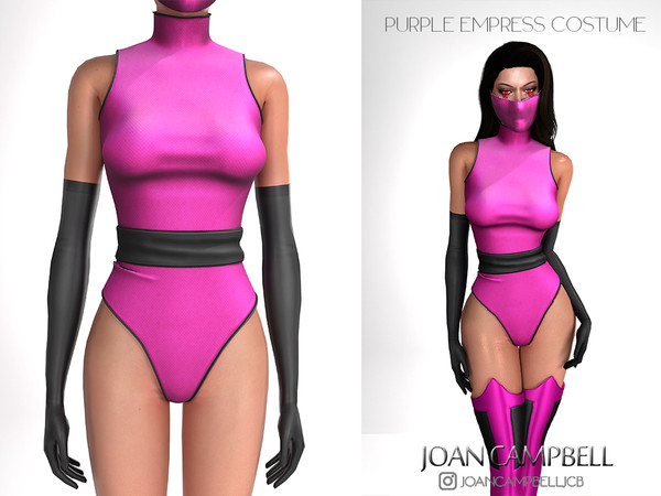 Sims 4 — PURPLE EMPRESS COSTUME by Joan_Campbell_Beauty_ — 3 swatches Custom thumbnail Original mesh