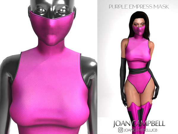 Sims 4 — PURPLE EMPRESS MASK by Joan_Campbell_Beauty_ — 3 swatches Custom thumbnail Original mesh