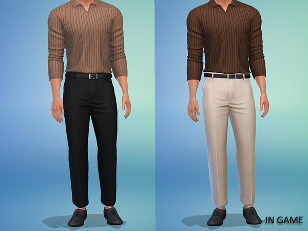 Sims 4 — (Wisteria) Fall Essentials - LongSleeve HenleyShirt (men).package by WisteriaSims — A timeless Autumn collection
