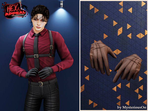 Sims 4 — Hex Appeal - Elegant leather gloves with vintage charm by MysteriousOo — Elegant leather gloves with vintage