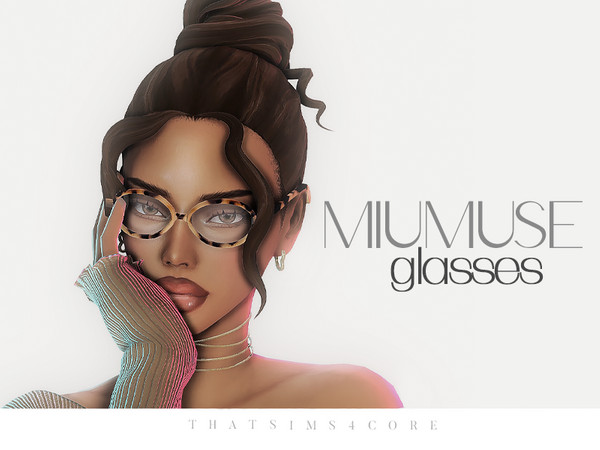 Sims 4 — miumuse glasses by thatsims4core — can be used as sunglasses or normal glasses.