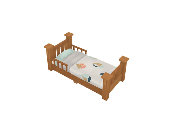 Sims 4 — Avonlea Bed V2 by greyzonesims — This toddler bed is part of the GreyZone Sims Avonlea collection, a feminine,