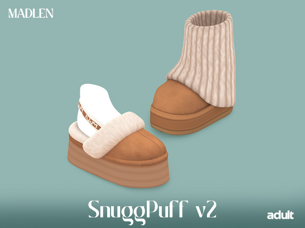 Sims 4 — [Madlen] SnuggPuff v2 Boots.package by Madlen — Two adorable new pairs have joined the original SnuggPuff