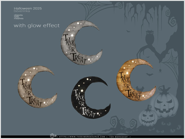 Sims 4 — Halloween 2025 Moon by Severinka_ — A set of objects for decorating your home for Halloween. 7 items: outdoor