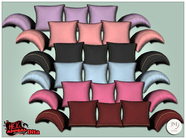 Sims 4 — Jomsims HexAppeal Dita cushions loveseat by jomsims — Bring a touch of sensual glamour to your Sims interiors