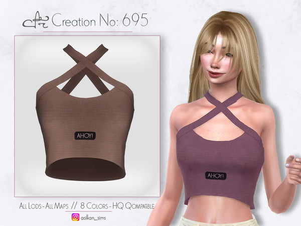 Sims 4 — ACN - 695 by Asilkan — - 8 Colors