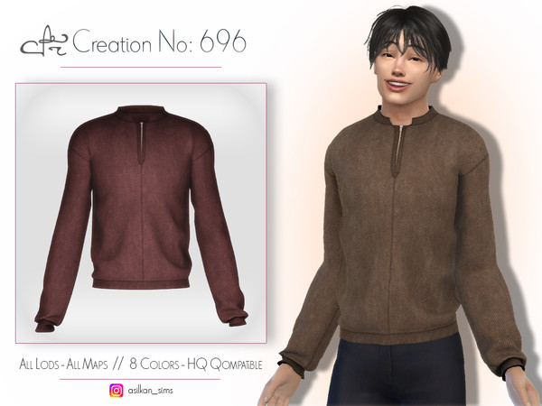 Sims 4 — ACN - 696 by Asilkan — - 8 Colors